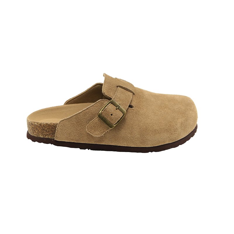 Real waterproof Leather Summer Clogs Slides Cork Sole Birkenstocks Platform Beach Sandals Slippers