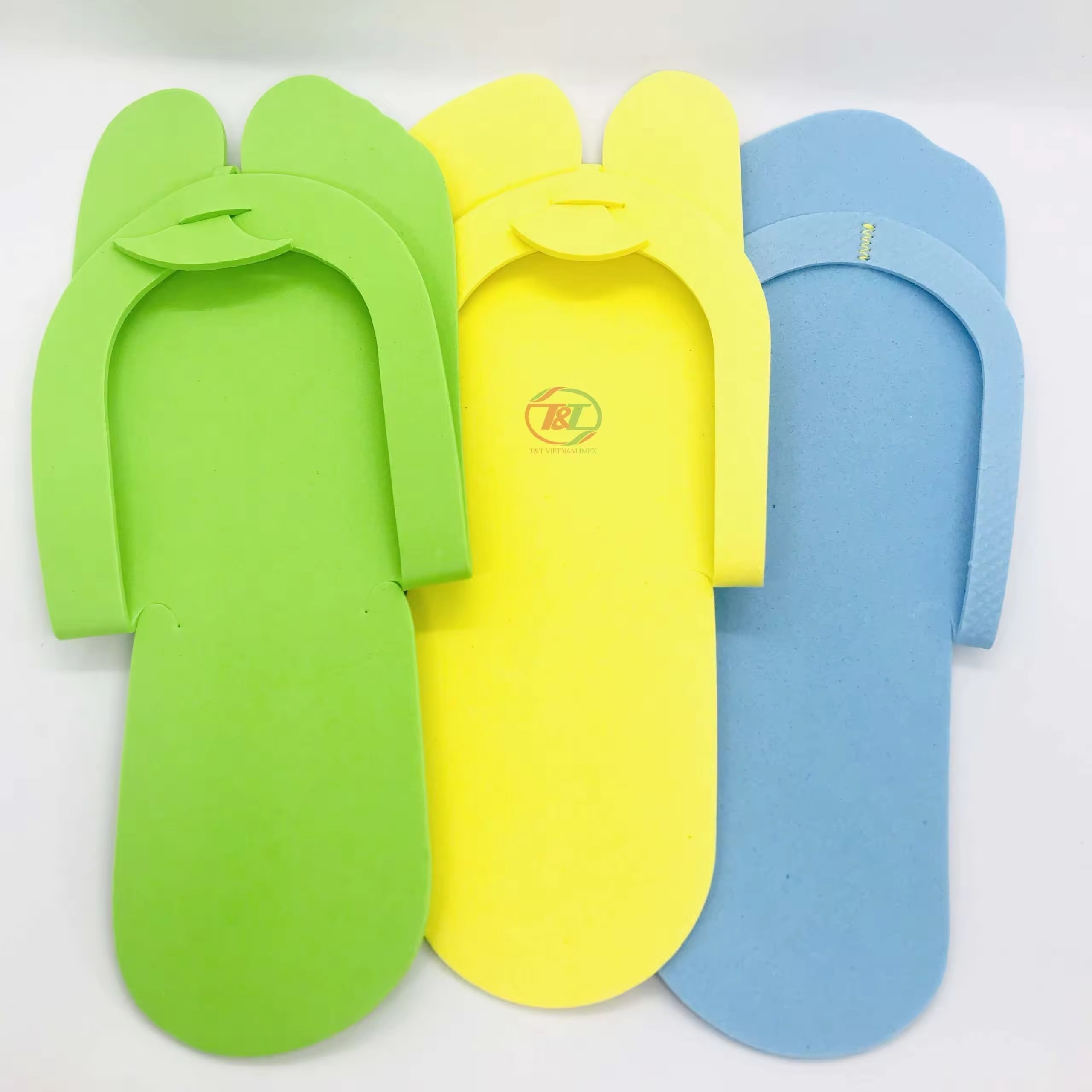 Lightweight Colorful Unisex Disposable Pedicure Flip Flop Waterproof Anti-Slip Eva Foam Slippers Nail Beauty Cheap Price