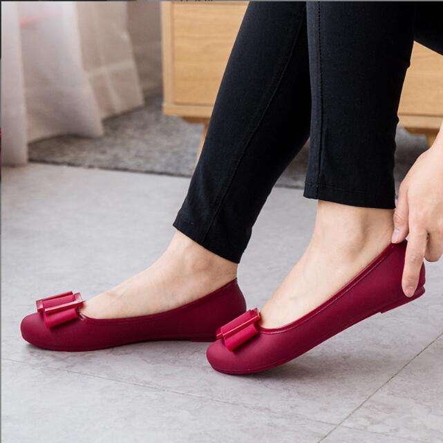 High Quality Pvc Eva Round Toe Square Plastic Buckle Decoration Breathable Flat Autumn Shoes Women's Shoes