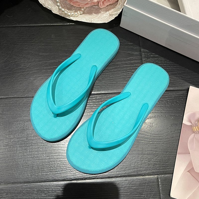 New Wholesale Summer Outdoor Beach Sandals Solid Color Women Girl Slides Slippers Wedding flip-flops Flip Flops For Women