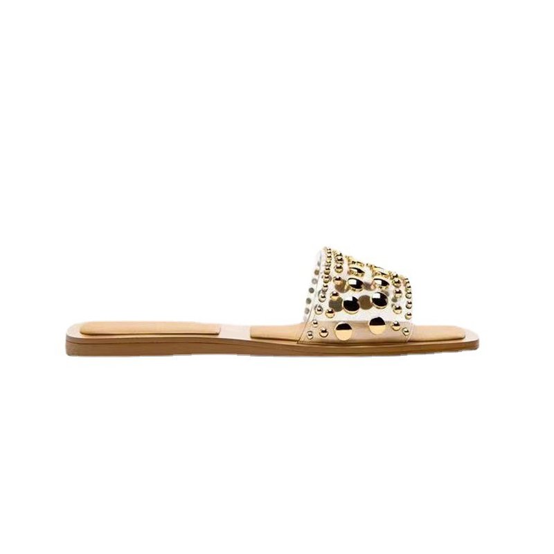 Talons Babouches Femmes Footwear 2023 Transparent Summer Slide Flat Shoes Women Slippers Sandals for Ladies