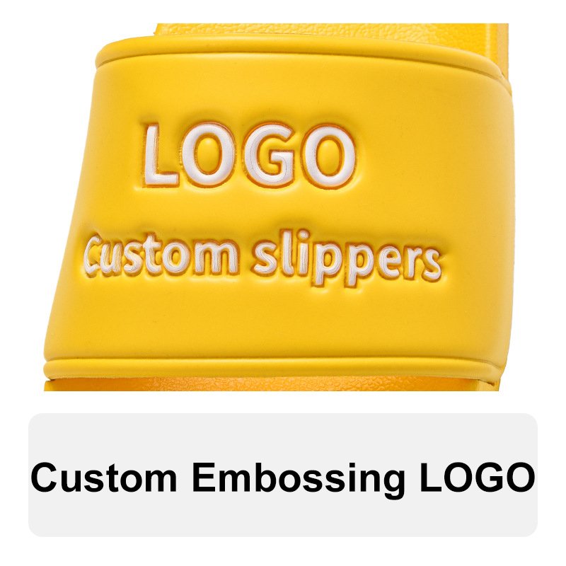 Custom Embossed Logo Women Men Slides Footwear Custom Printed PVC Slides Slipper Sandals Logo Printed Plain Slides Sandals