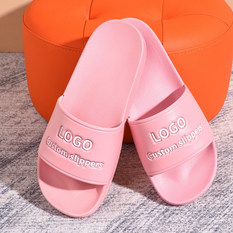 Custom Embossed Logo Women Men Slides Footwear Custom Printed PVC Slides Slipper Sandals Logo Printed Plain Slides Sandals