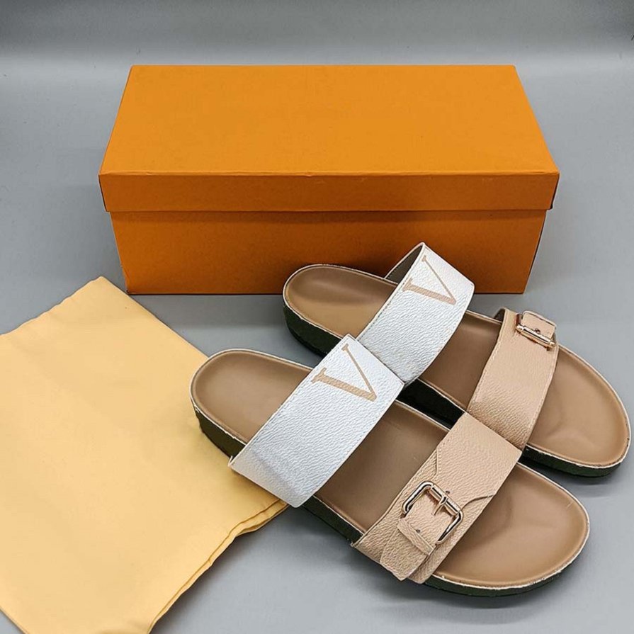 Luxury Brand Summer Sandals Designer Slippers Slides Floral Leather Flip Flops Women Shoes Sandal Effortlessly Casual shoes