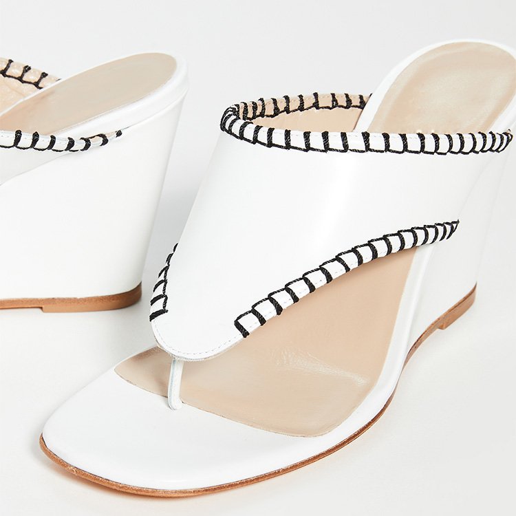 Personalized eco friendly summer leather wedges sandals for women shoes ladies flip-flops slides slippers and sandals custom