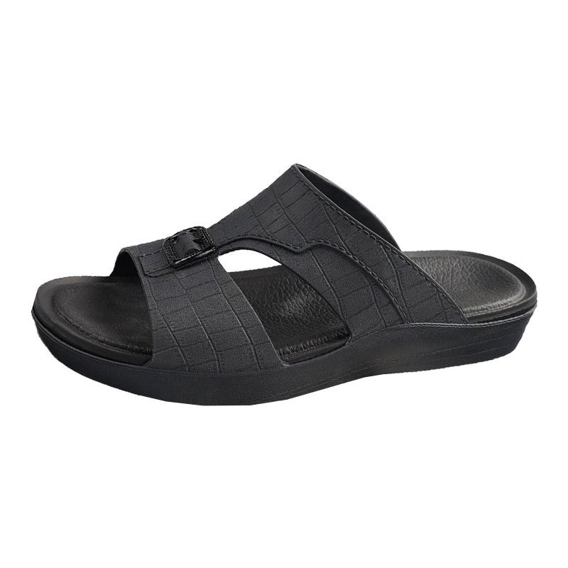 MS-019 Men's Fashion Leather Sandals Lightweight Platform Comfortable Slide Non-Slip Summer Slippers Soft Anti-Slip Mules Winter