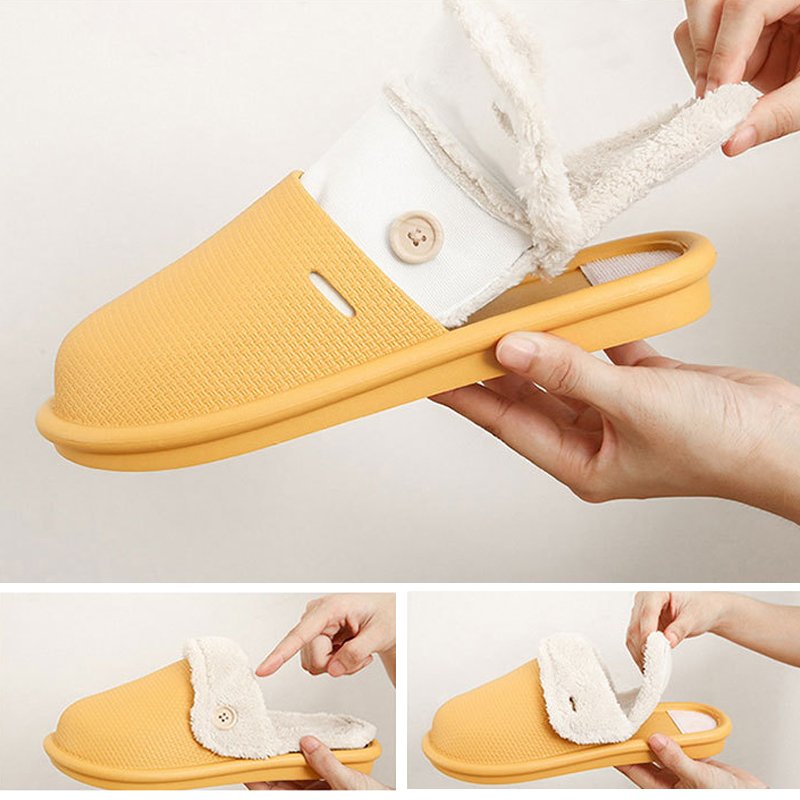2024 Designer Custom Winter Home Cotton Warm Plush Mules Slides Slippers Footwear Custom Logo For Women Men Unisex