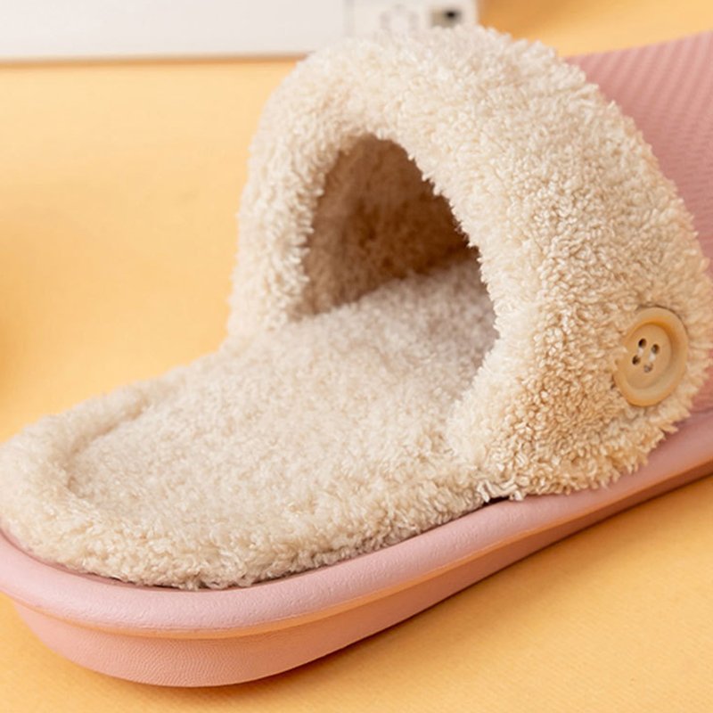 2024 Designer Custom Winter Home Cotton Warm Plush Mules Slides Slippers Footwear Custom Logo For Women Men Unisex