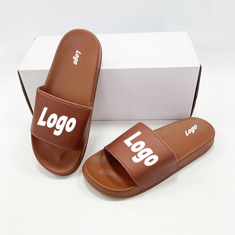 Wholesale Blue Color Indoor Flat Slipper French Lightweight Custom Slide PVC Slide Slippers
