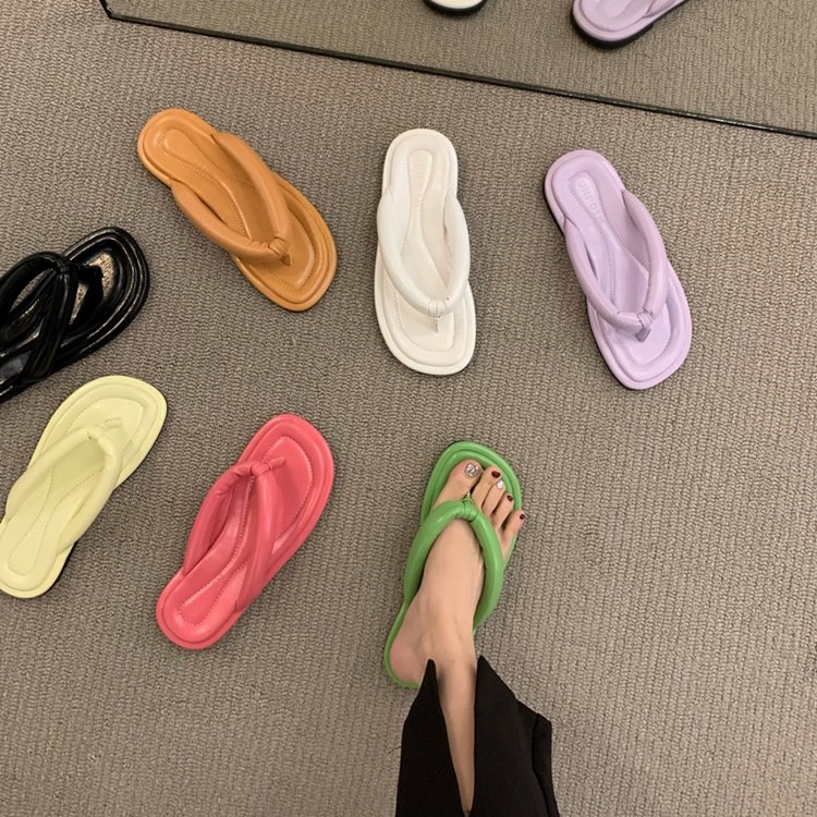 Designer Sandals New Fashion Trendy Colorful Flip Flop Women Summer Beach Flat Slides Slippers PVC PU Women Lady Girls 2 Pairs