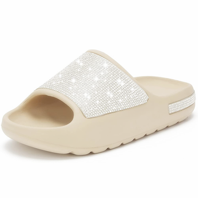 New model brazilian women's sandals bling bling USA flag PARIS GAME school girls slides slipper outdoor low price big size 45