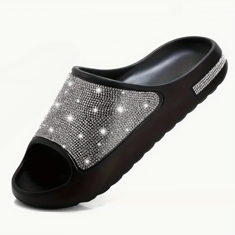 New model brazilian women's sandals bling bling USA flag PARIS GAME school girls slides slipper outdoor low price big size 45