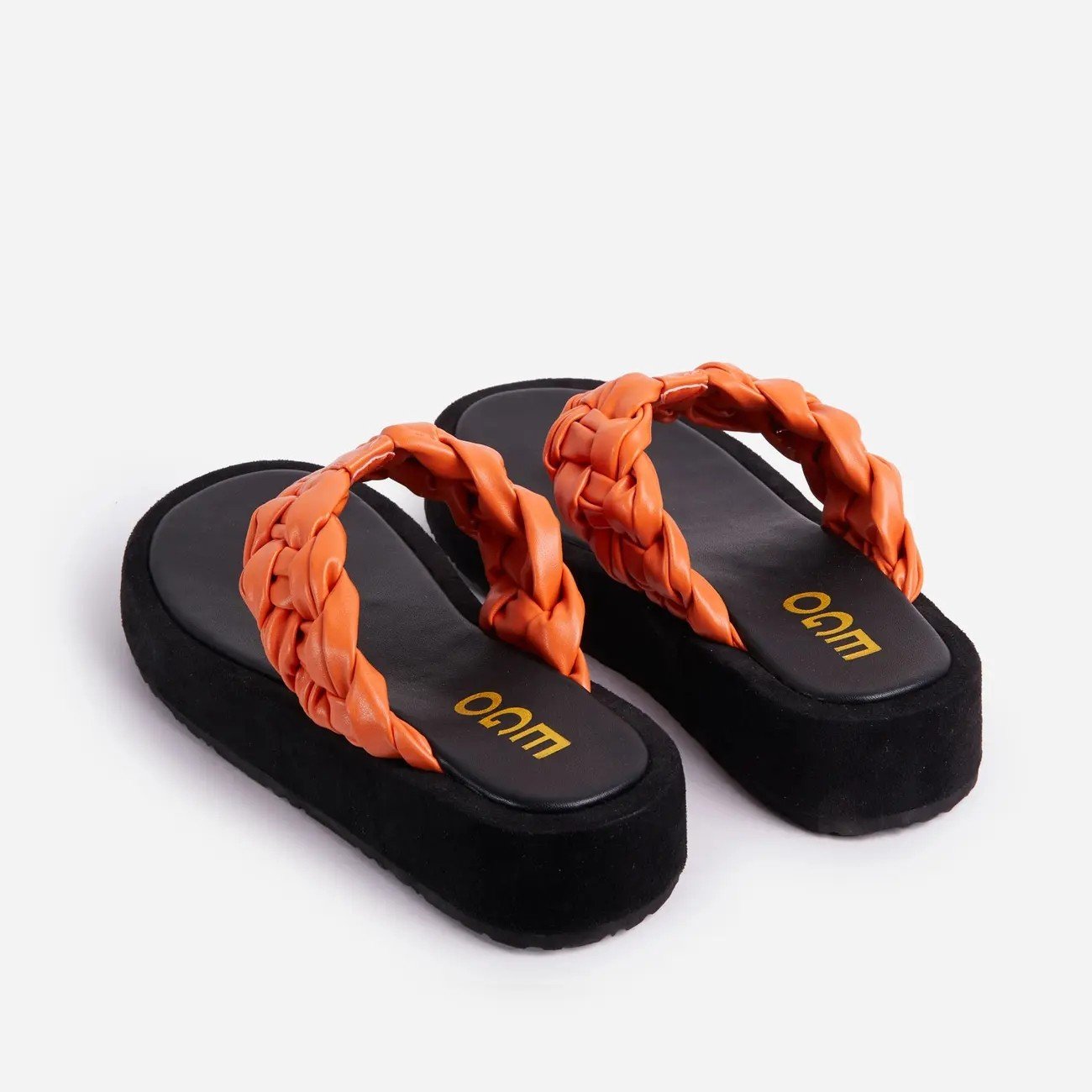 Hot Sale Summer Fashion Thick Bottom Slippers Breathable Woven Toe-Post Strap Women'S Platform Sandals
