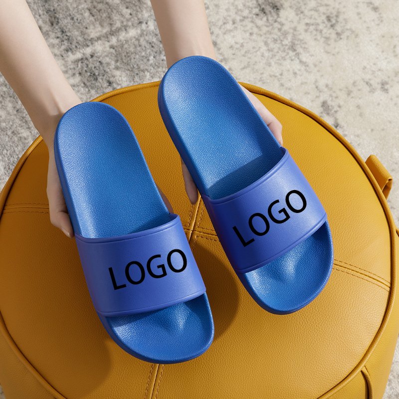 OEM Black Slides Footwear Sandals PVC Custom Logo Slippers Men Plain Blank Slide Sandal Slippers Custom Logo Slide Slippers