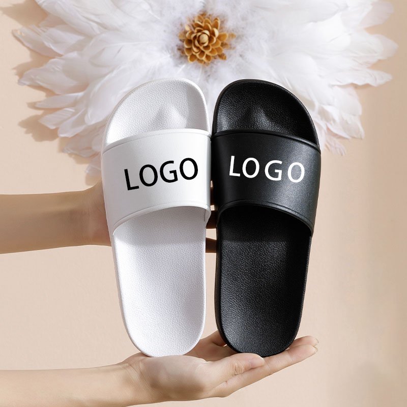 OEM Black Slides Footwear Sandals PVC Custom Logo Slippers Men Plain Blank Slide Sandal Slippers Custom Logo Slide Slippers