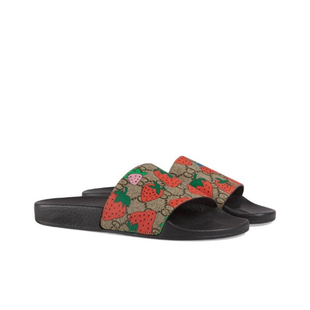Women's Fashion Embroidered Canvas Designer Slides Flat Platform Sandals with Wood Insole Dust-proof Slide Slippers for Girls