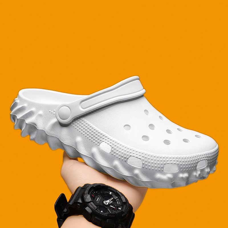 Wholesale Anti-Slippery Unisex Light Weight Crocks Shoes 5.0Cm New Eva Fingerprint Couple'S Hole Shoes For Men Women