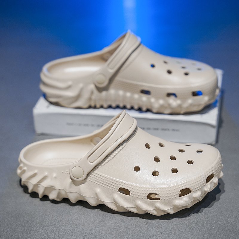Wholesale Anti-Slippery Unisex Light Weight Crocks Shoes 5.0Cm New Eva Fingerprint Couple'S Hole Shoes For Men Women