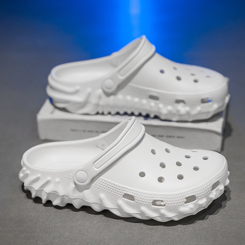 Wholesale Anti-Slippery Unisex Light Weight Crocks Shoes 5.0Cm New Eva Fingerprint Couple'S Hole Shoes For Men Women
