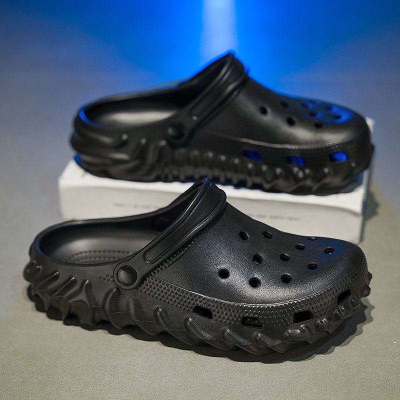 Wholesale Anti-Slippery Unisex Light Weight Crocks Shoes 5.0Cm New Eva Fingerprint Couple'S Hole Shoes For Men Women