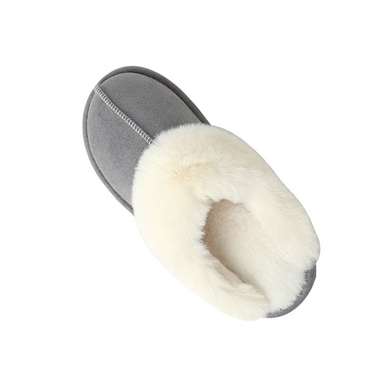 wholesale cotton Indoor House Furry Warm Slippers Fashion Faux Fur Winter Shoe Slip On Flats Female Home Slides Plush Slipper