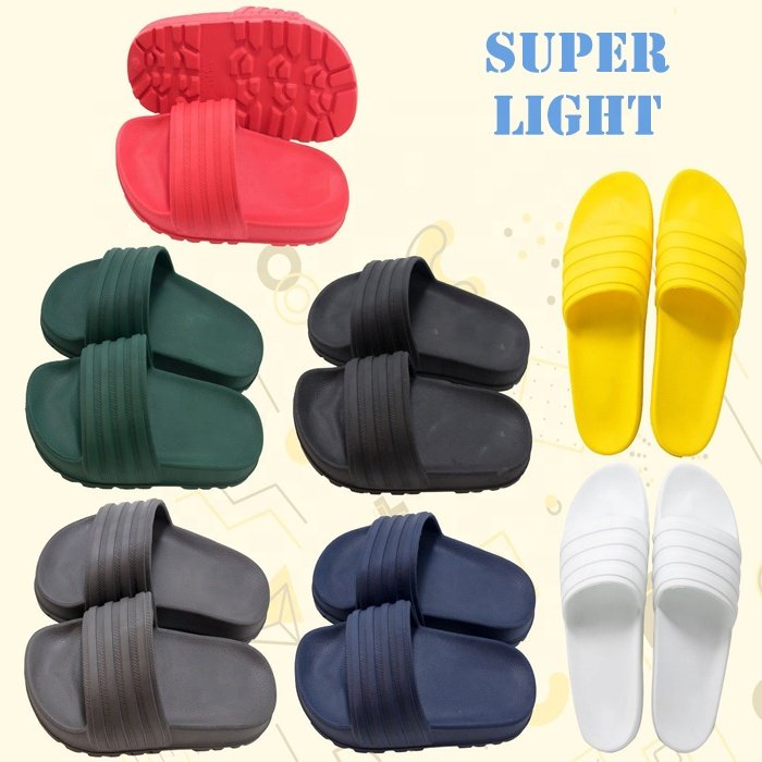 Men And Women Striped Upper EVA Slide Slipper Indoor Outdoor