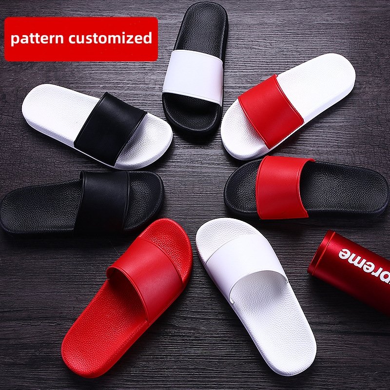 Wholesale Women Men OEM Custom Logo 3D Flip Flops Printed Footwear Sandals PVC Designer Slides Slippers For Men Women