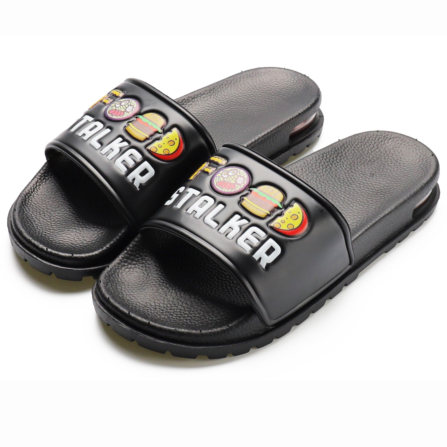 Nicecin Air Sole Wholesales Good Quality PVC Embossed Printing Logo Casual Custom Slide EVA Slippers luxury slides