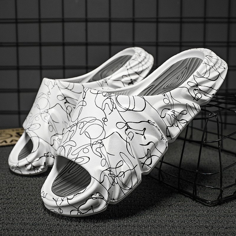 Preppy Soft EVA Slides Slippers Anti-Slip Light Weight Open Toe Platform for Winter Spring Autumn Seasons