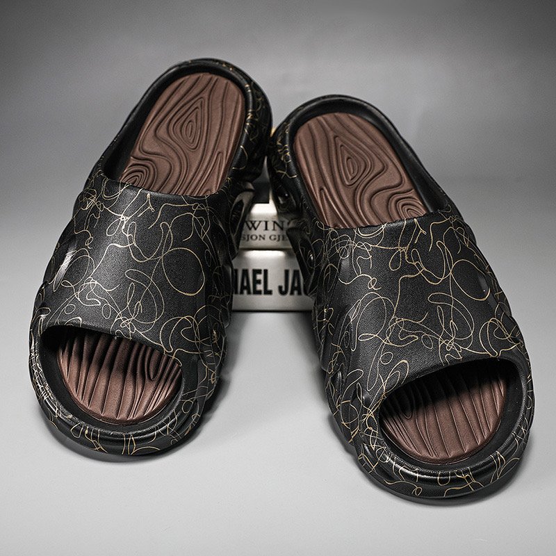 Preppy Soft EVA Slides Slippers Anti-Slip Light Weight Open Toe Platform for Winter Spring Autumn Seasons