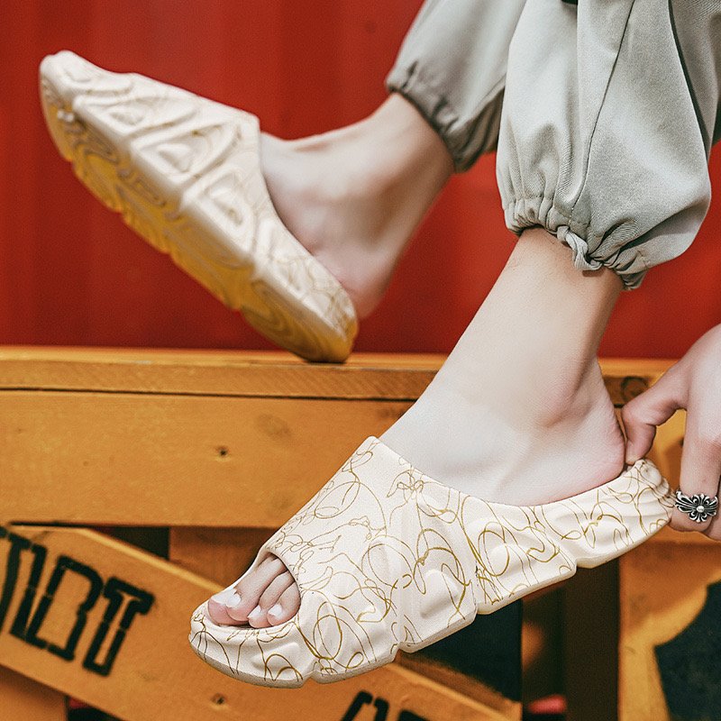 Preppy Soft EVA Slides Slippers Anti-Slip Light Weight Open Toe Platform for Winter Spring Autumn Seasons