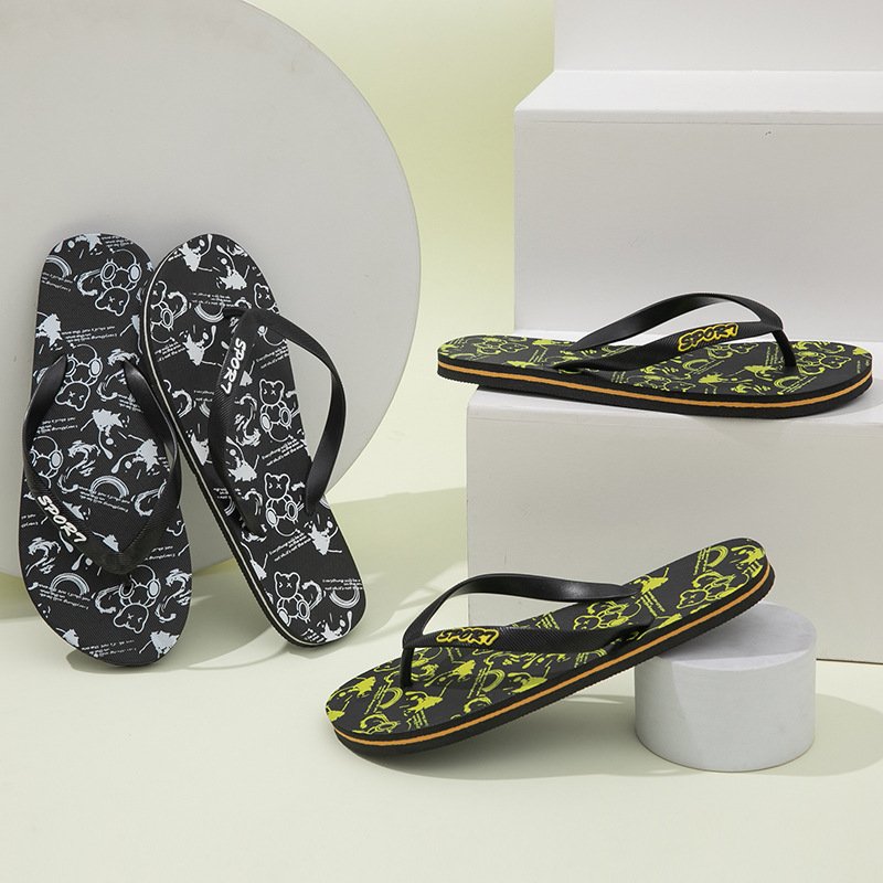 Wholesale Indoor Outdoor Rubber Sandals Thong Foot Pain Relief custom baroque style Slipper Men Ultra Soft Womens Flip Flops