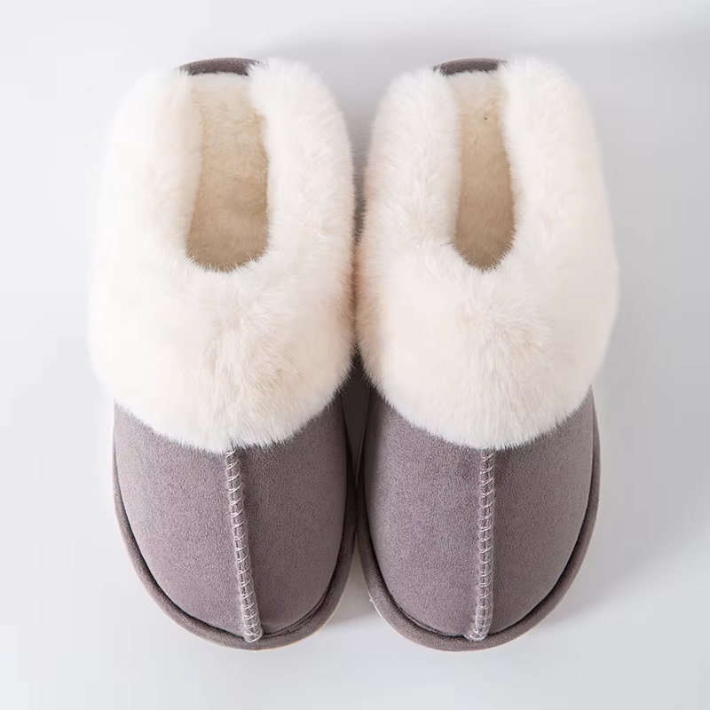 Winter Cozy Women Warm Home Slippers Fluffy Soft Memory Foam Comfy Fashion Faux Fur Plush Slide Slippers
