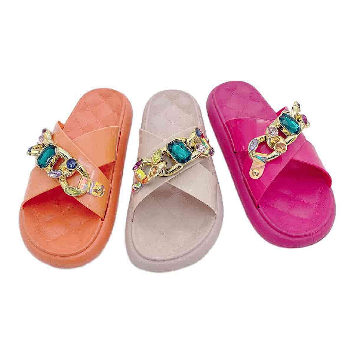 Wholesale Beautiful Slipper Babouches Flat Slides Sandal Slide Slippers For babouche woman 2024
