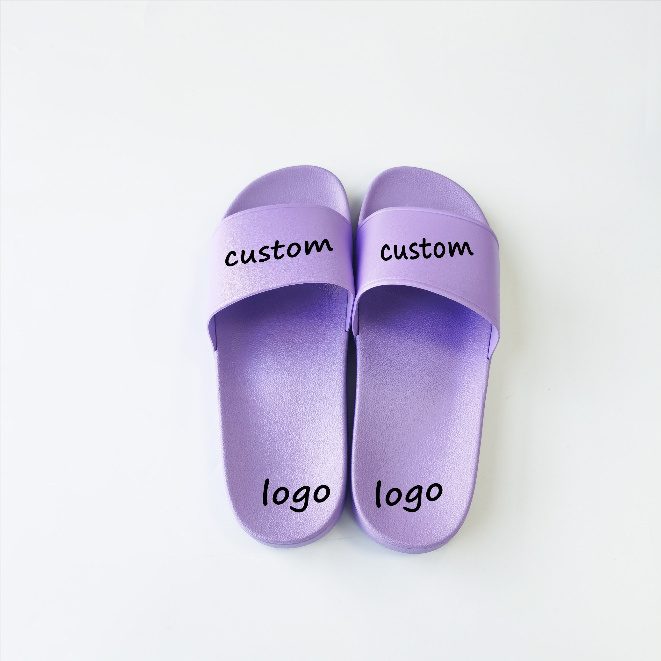 2022 Slide For Man Indoor Pvc blue Sandals Custom Logo Print Men Embossed Slide Rubber new color Slide Slipper Design Supplier