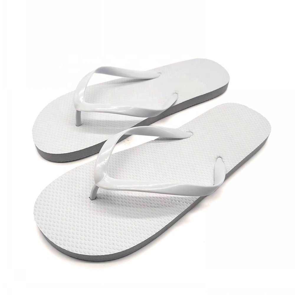 Customized Hot Sale Cheap Soft Bulk Blank White Wedding Beach Flip Flops Slipper For Wedding Guest