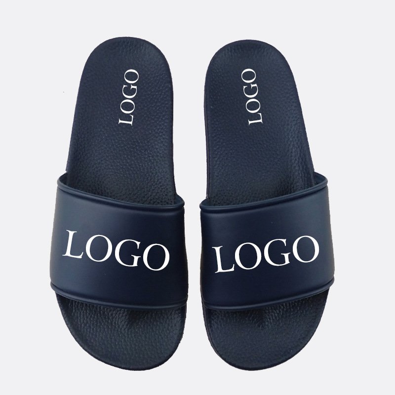 Customizable men's Pvc slippers in popular style Women's Home sports designer slipper flat printed custom logo flip-flops