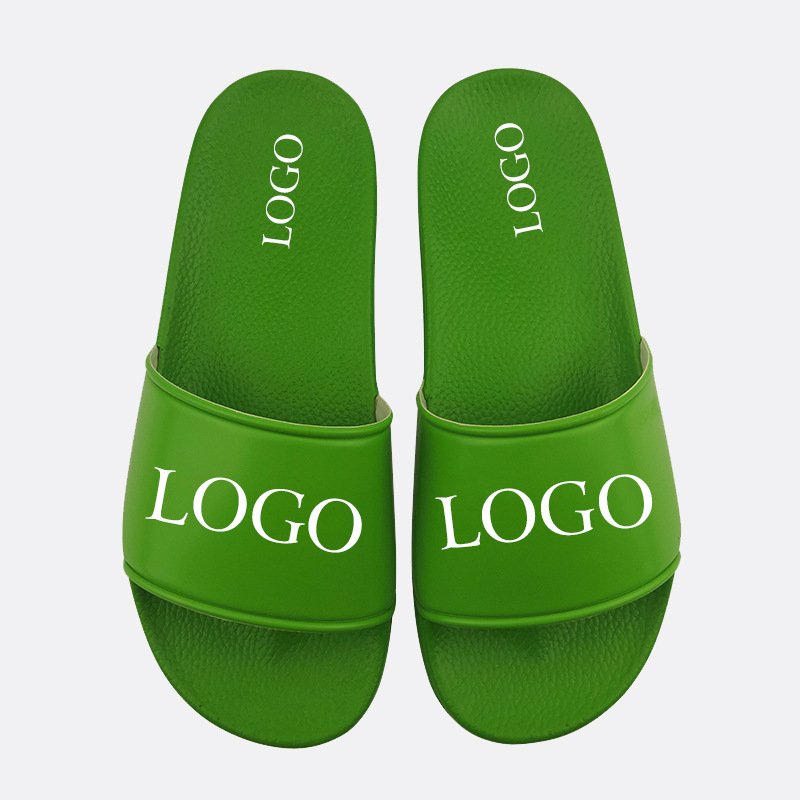 Customizable men's Pvc slippers in popular style Women's Home sports designer slipper flat printed custom logo flip-flops
