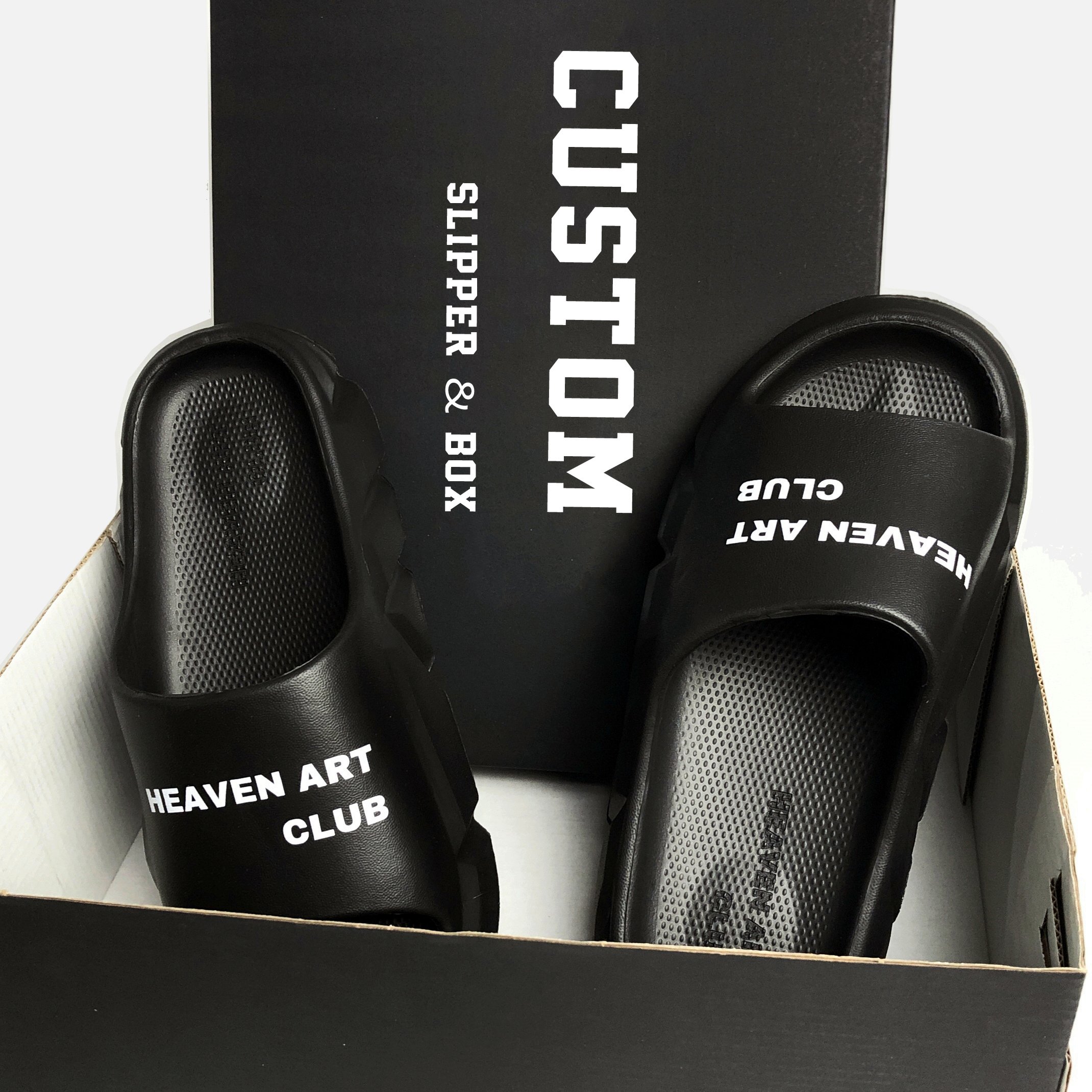 Summer Custom Brand Logo Shoes Box Sports Sandals Slipper Unisex Casual Eva Foam One-piece Molde Slippers Custom For Men