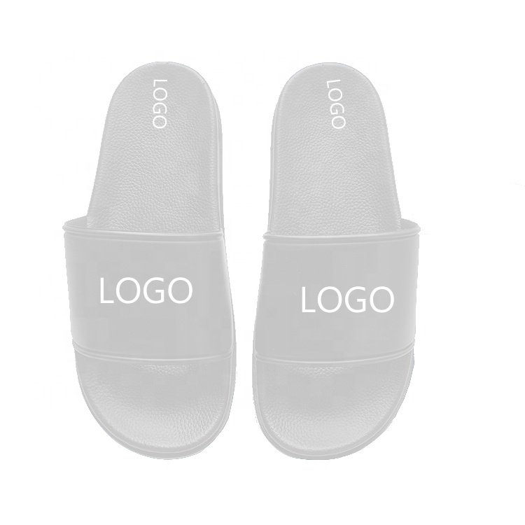 Plus Size Custom Logo Slides Slippers Super Soft Air Cushion 3D Rubber Footwear Mens Custom Slides With Logo