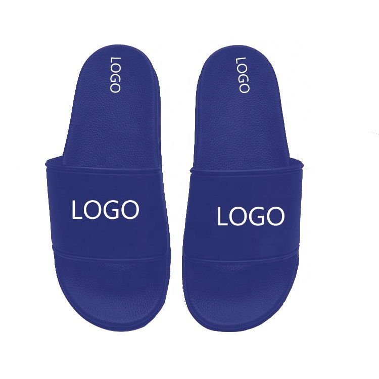 Plus Size Custom Logo Slides Slippers Super Soft Air Cushion 3D Rubber Footwear Mens Custom Slides With Logo