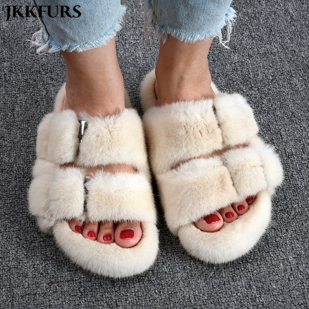 2021 New High Quality Catalog Style Women's Designer Luxury Slippers Hot Sale Real Mink Fur Slippers Slide