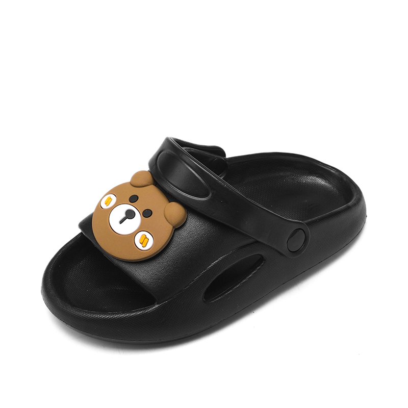 Cute Open Toe Children's Slippers Comfortable Non-Slip Platform Design Durable Slides Breathable Light Weight Beach Sandals