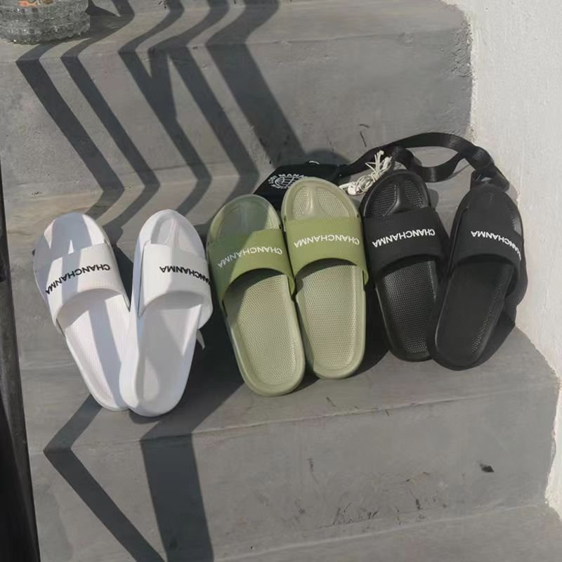 Wholesale Flip-flops striped Men Slippers Comfortable Beach Sandals Men Casual Shoes House Flip Flop Bathroom Shoes