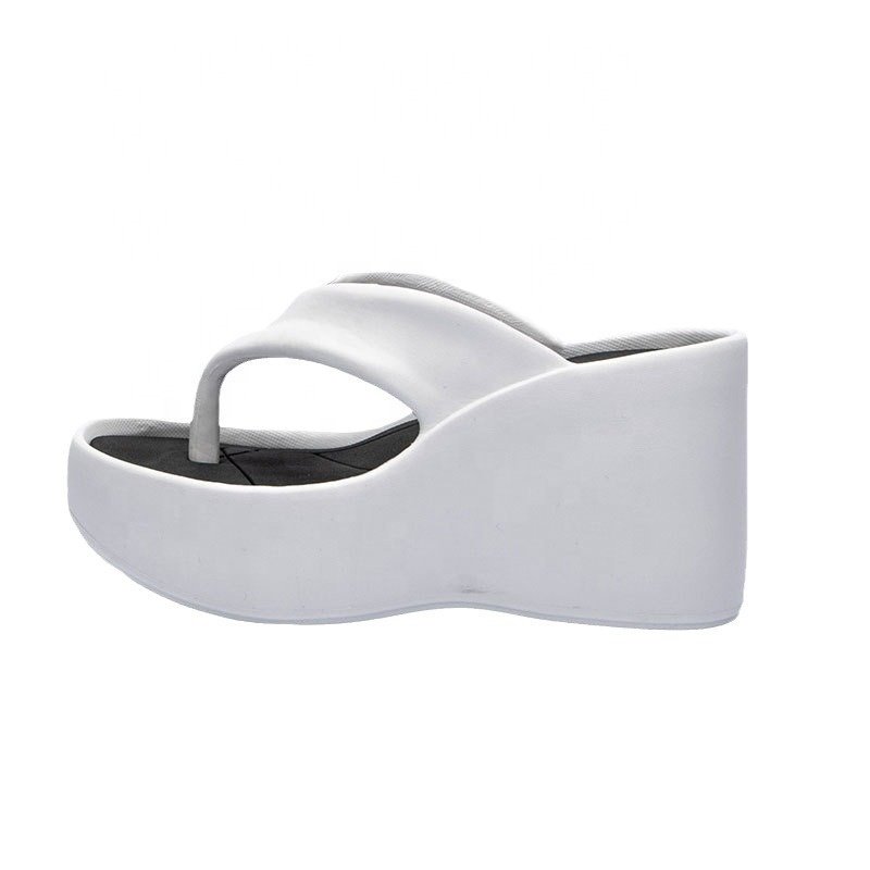 Fashion Women wedges Slippers with high heel ladies Slides slipper House Slippers with heel For female summer flip flop