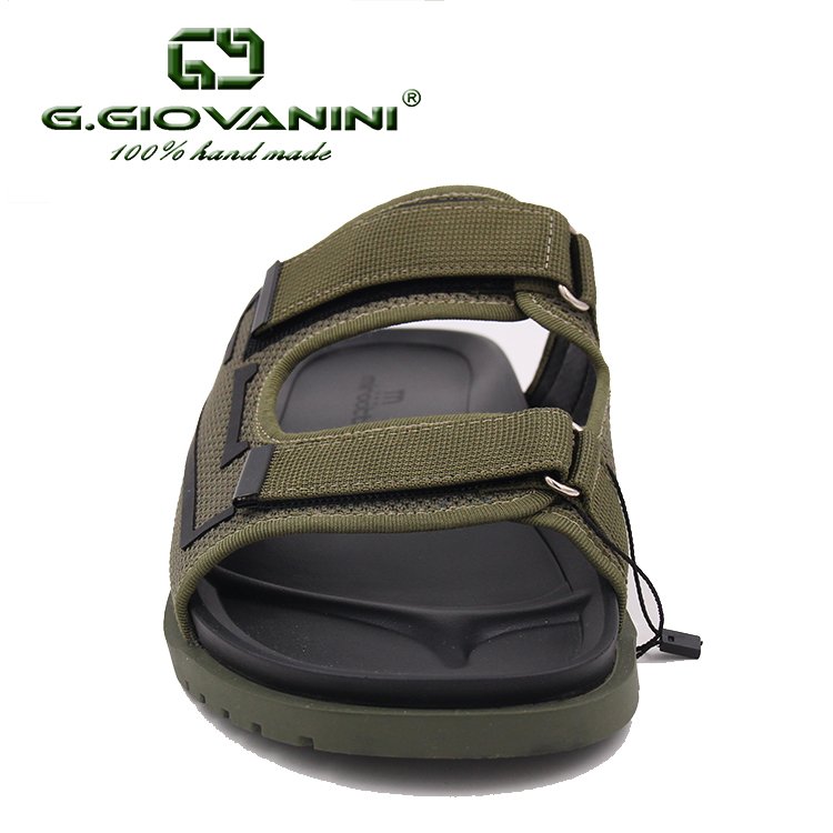 Unique design high quality mens leather slides leather sandals slipper