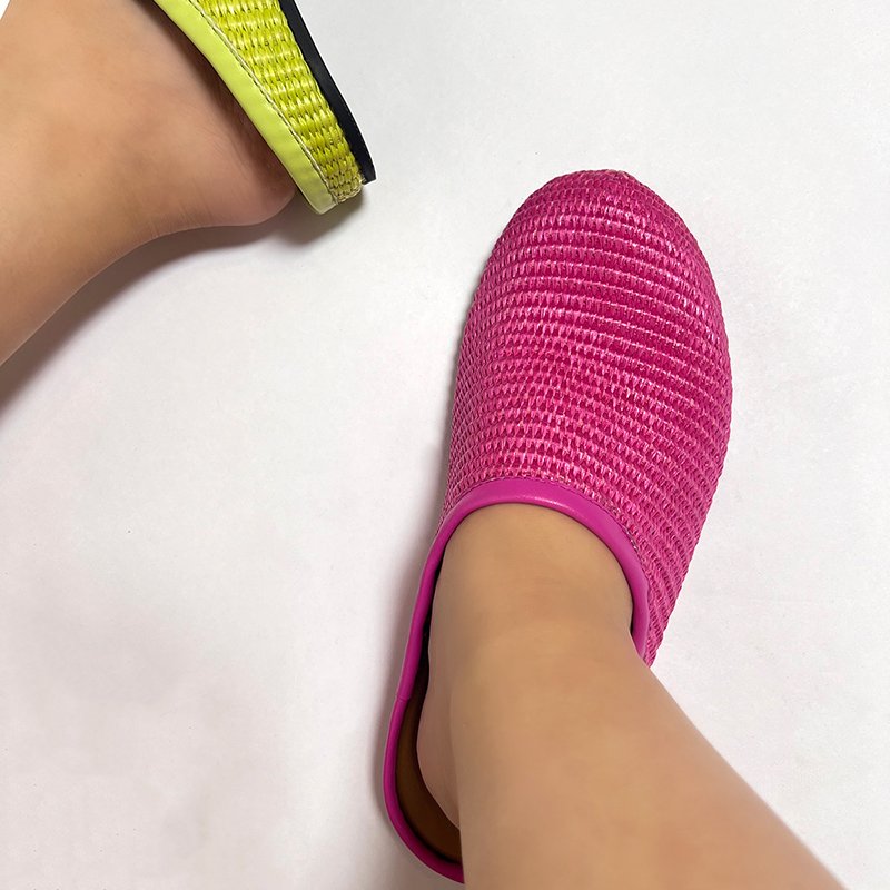 Factory custom women loafer flat slide slippers