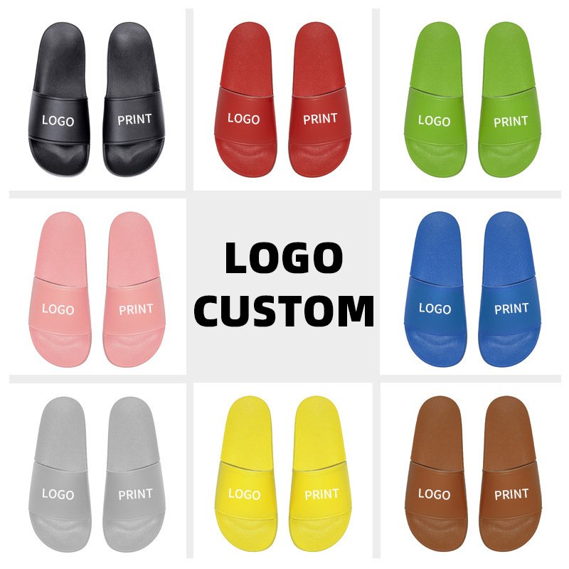 Luxury Brand PVC Slippers Slides Slippers Custom Logo 3D Rubber WoMens Zapatilla Bus Slide Claquette Rubber Slide