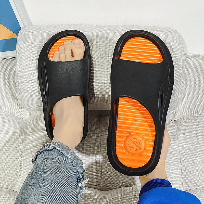 Fashion Cool Double Color Sports Slipper Beach EVA Slide Sandal Massage Slides Slippers Custom Logo