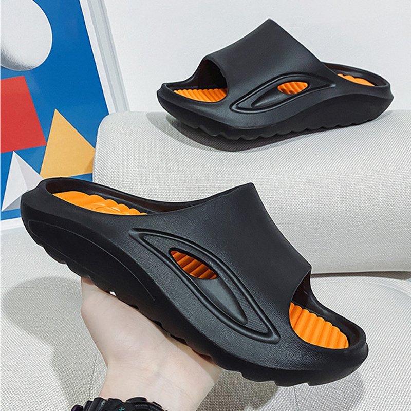 Fashion Cool Double Color Sports Slipper Beach EVA Slide Sandal Massage Slides Slippers Custom Logo